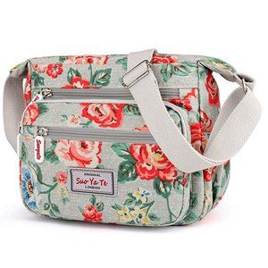 Casual Nylon Floral Shoulder Bag